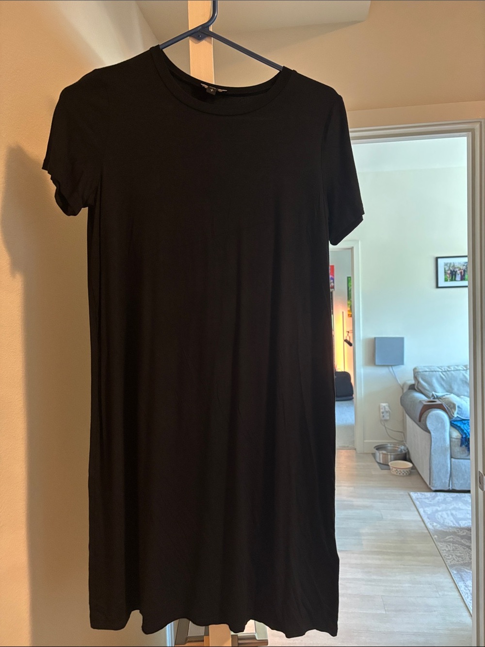 Express Black Short-Sleeve Mini Dress